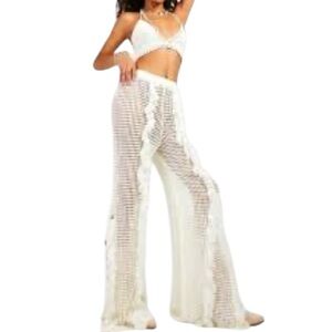 Boohoo Crochet Fringe Bohemian Pants Medium